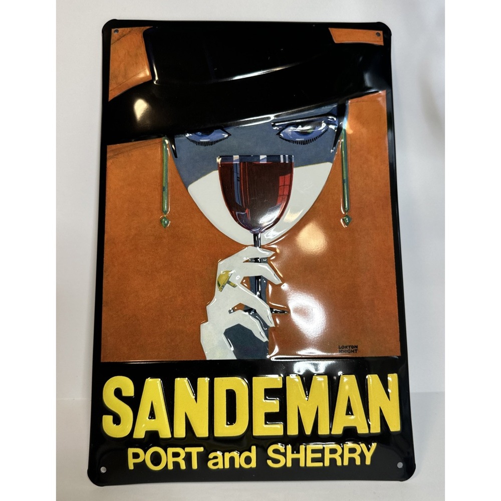 Smalt Bruno Sandeman Port And Sherry Tin Sign 11 1/2 In. x 7 1/4 In.